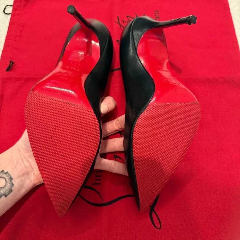 AUTHENTIC Black 100mm Decolette 554, Christian Louboutin, 36.5 (Not For Bundle) - Picture 5 of 15
